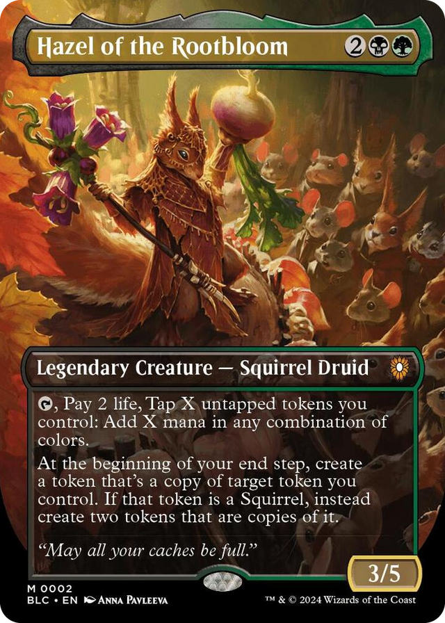 0002 Hazel of the Rootbloom (Borderless) M Commander: Bloomburrow