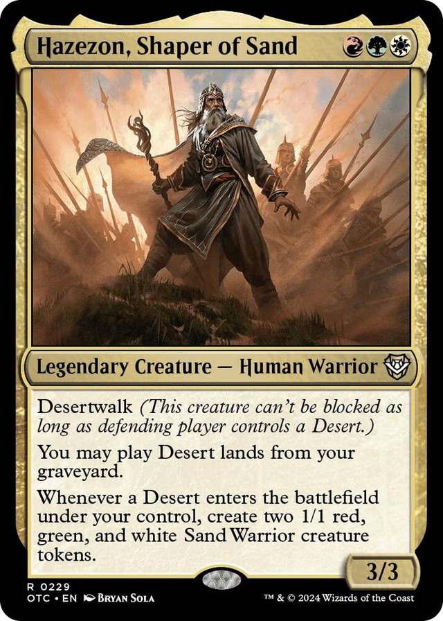 0229 Hazezon, Shaper of Sand R Commander: Outlaws of Thunder Junction