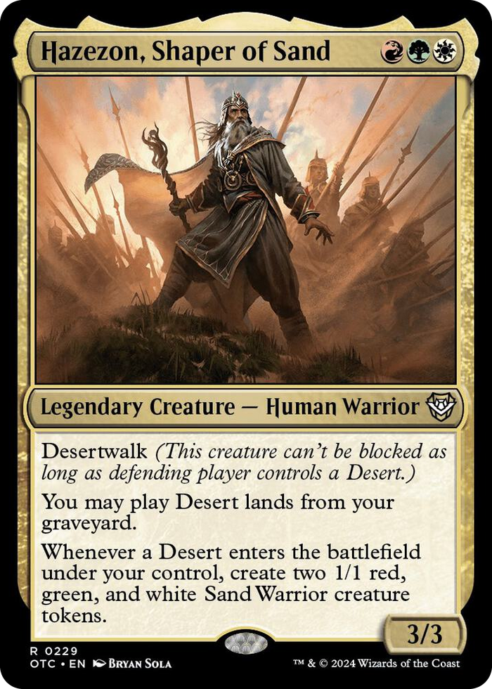 Hazezon, Shaper of Sand #229 R - Commander: Outlaws of Thunder Junction Pokemon card