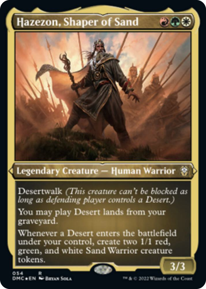 0054 Hazezon, Shaper of Sand (Foil Etched) R Commander: Dominaria United