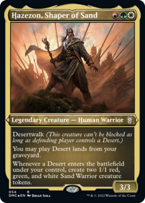 0054 Hazezon, Shaper of Sand (Foil Etched) R Commander: Dominaria United