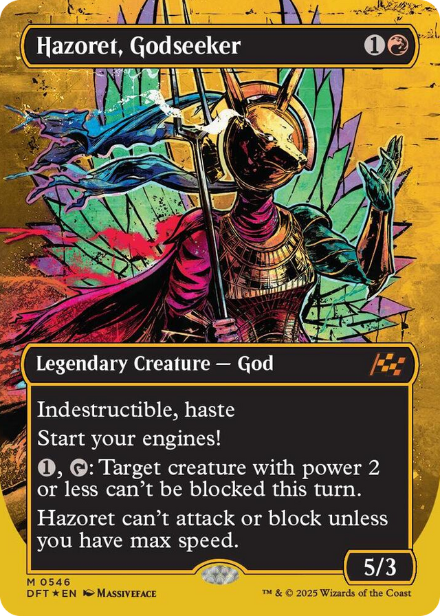 0546 Hazoret, Godseeker (Borderless) (First-Place Foil) M Aetherdrift