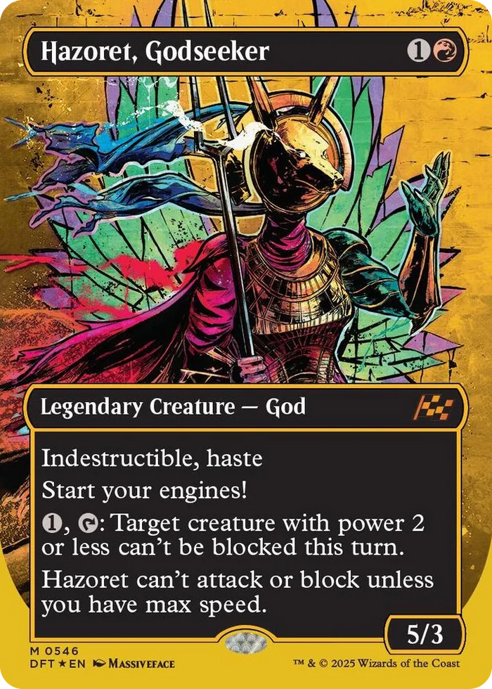 0546 Hazoret, Godseeker (Borderless) (First-Place Foil) M Aetherdrift