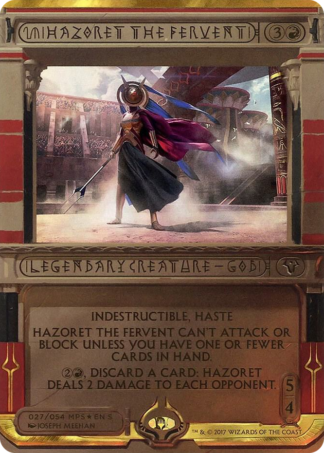Hazoret the Fervent #27 M - Masterpiece Series: Amonkhet Invocations Pokemon card