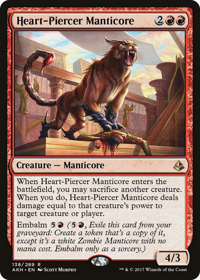 Heart-Piercer Manticore #138 R - Amonkhet Pokemon card