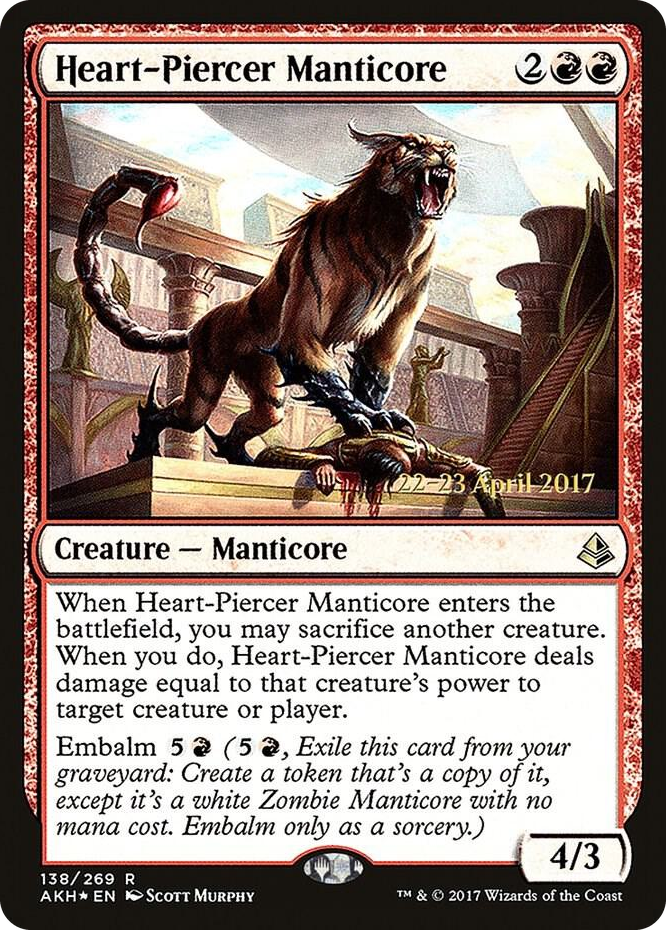 0138 Heart-Piercer Manticore R Prerelease Cards