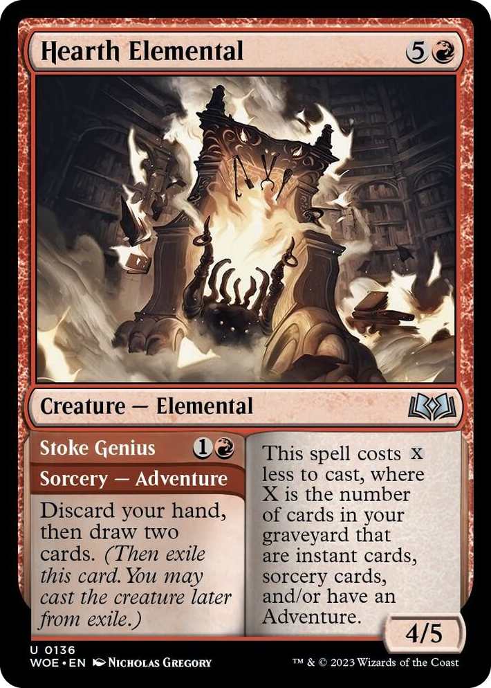 0136 Hearth Elemental U Wilds of Eldraine