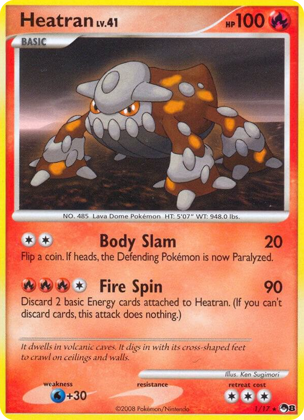 0001 Heatran Rare POP Series 8