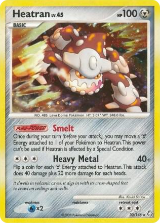 0030 Heatran - 30/146 (DP Legends Awakened) Holo Rare Deck Exclusives