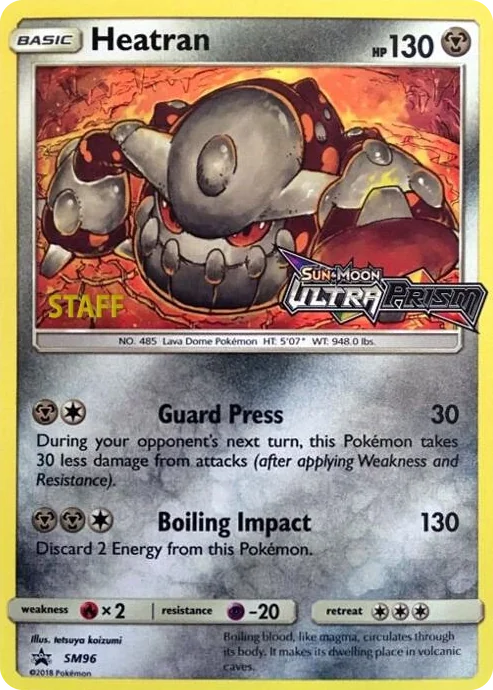 SM096 Heatran - SM96 (Prerelease) [Staff] Promo SM Promos