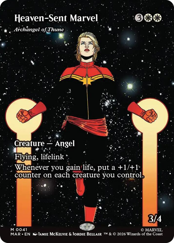 Heaven-Sent Marvel - Archangel of Thune (Borderless) #41 M - Marvel Universe Eternal-Legal Pokemon card