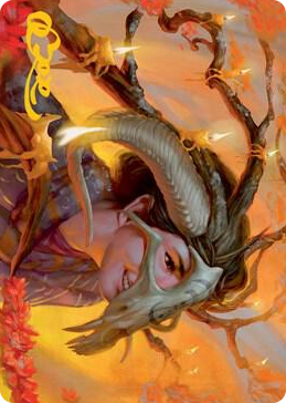 0017 Hedgewitch's Mask Art Card (Gold-Stamped Signature) S Art Series: Innistrad: Midnight Hunt