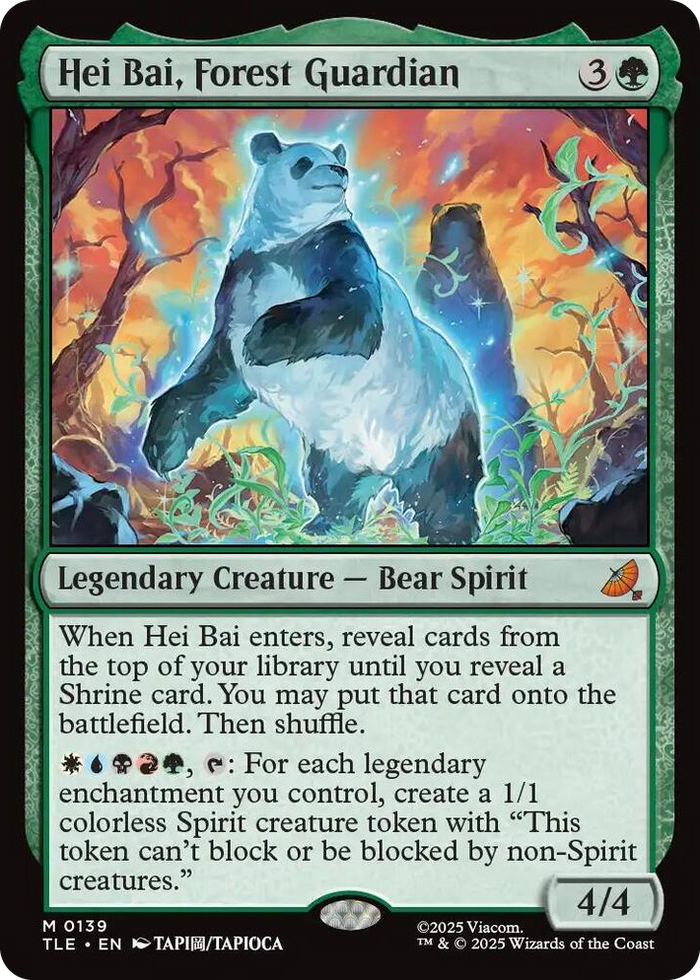 Hei Bai, Forest Guardian #139 M - The Last Airbender: Eternal-Legal Pokemon card
