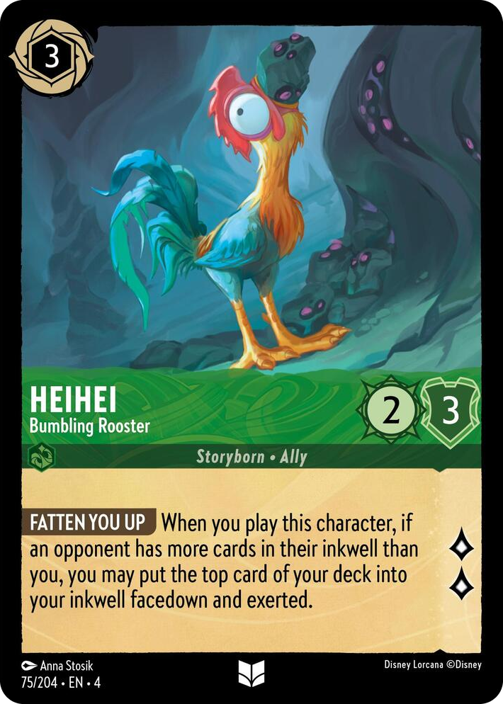 0075 Heihei - Bumbling Rooster Uncommon Ursula's Return
