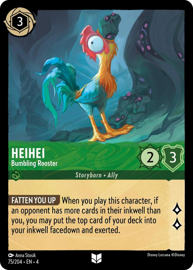 0075 Heihei - Bumbling Rooster Uncommon Ursula's Return