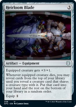 0208 Heirloom Blade U Commander: Adventures in the Forgotten Realms