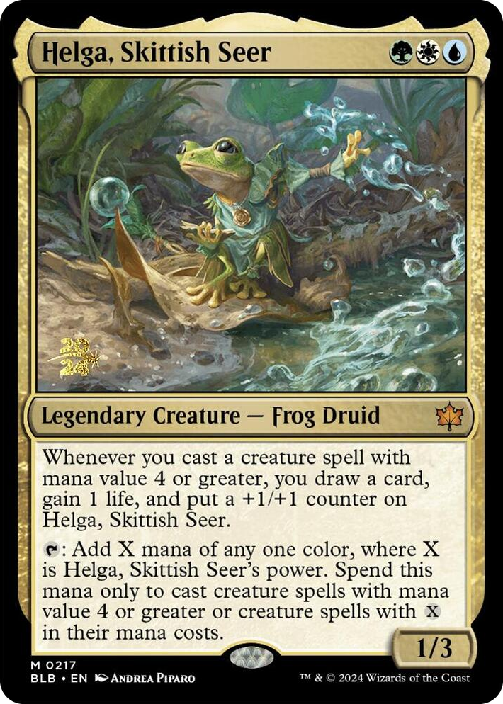 0217 Helga, Skittish Seer M Prerelease Cards