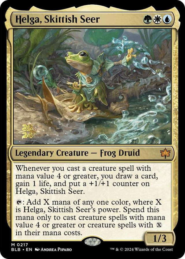 0217 Helga, Skittish Seer M Prerelease Cards