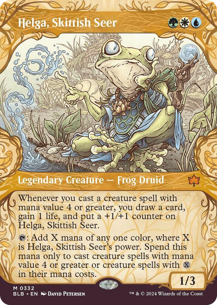 0332 Helga, Skittish Seer (Showcase) M Bloomburrow