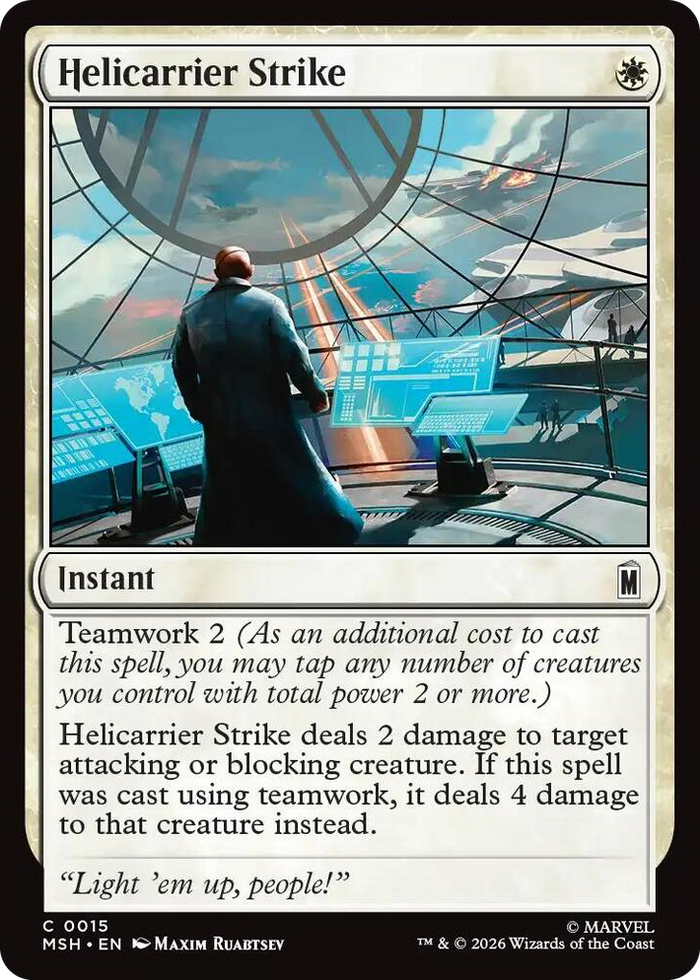 Helicarrier Strike #15 C - Marvel Super Heroes Pokemon card