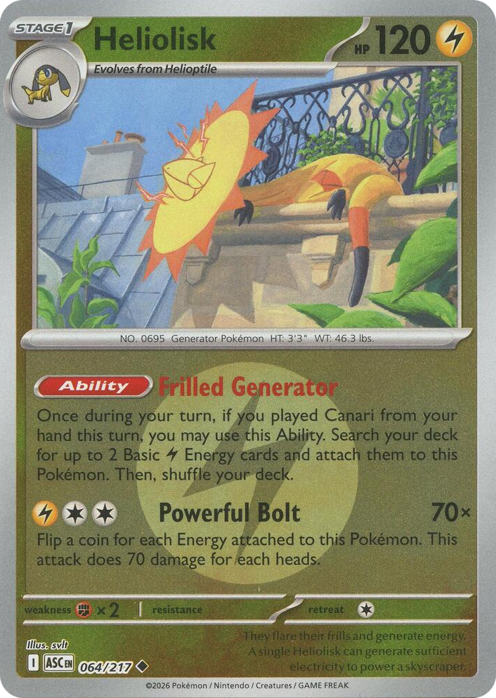 0064 Heliolisk - 064/217 (Energy Symbol Pattern) Uncommon Ascended Heroes