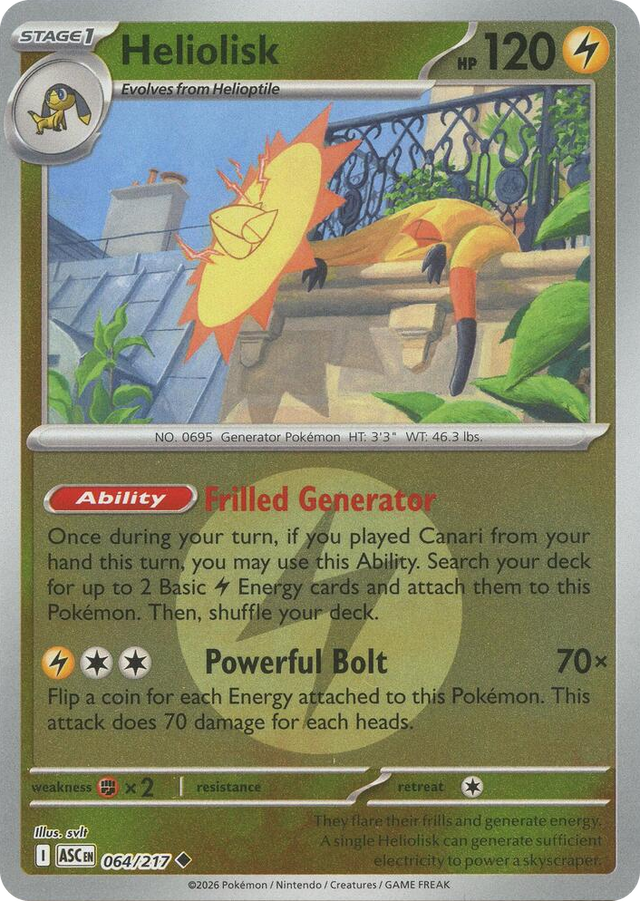 0064 Heliolisk - 064/217 (Energy Symbol Pattern) Uncommon Ascended Heroes