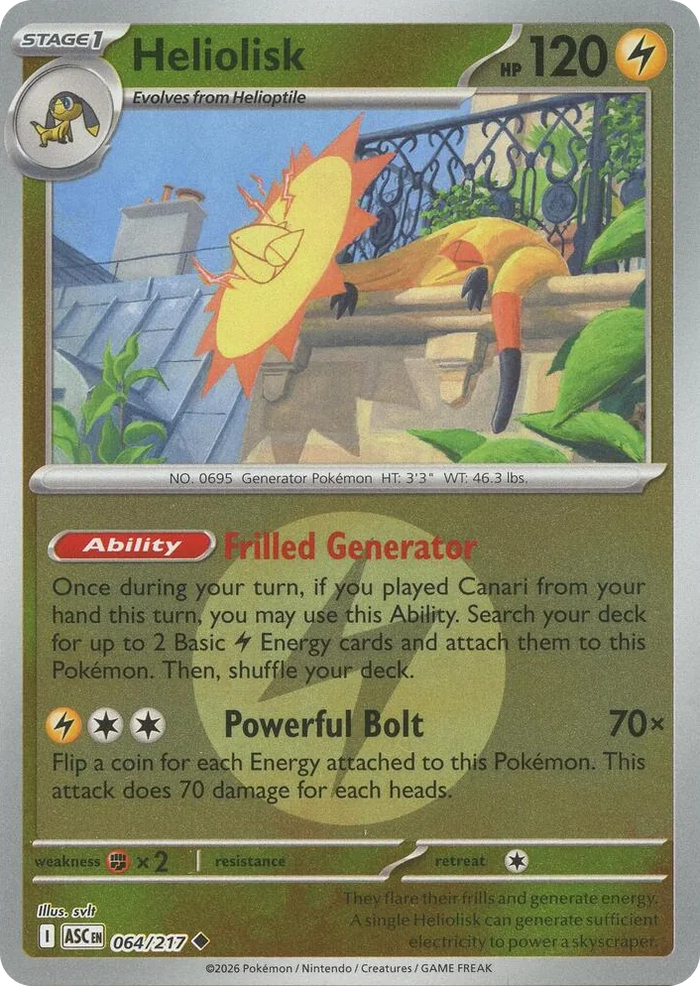 0064 Heliolisk - 064/217 (Energy Symbol Pattern) Uncommon Ascended Heroes