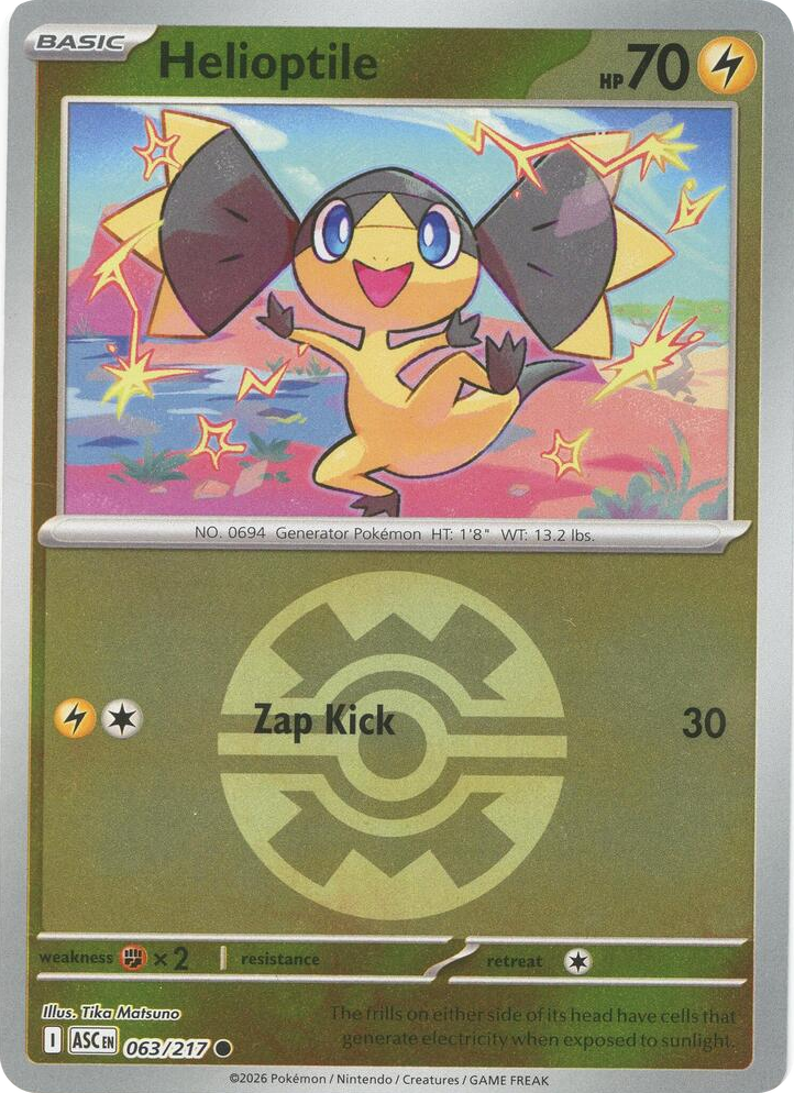 0063 Helioptile (Quick Ball) Common Ascended Heroes