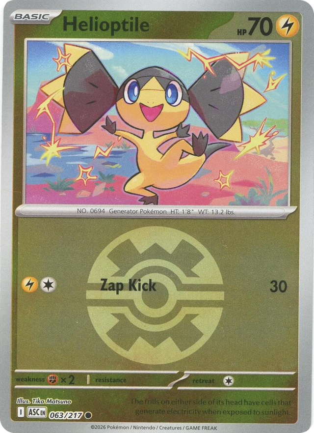 0063 Helioptile (Quick Ball) Common Ascended Heroes