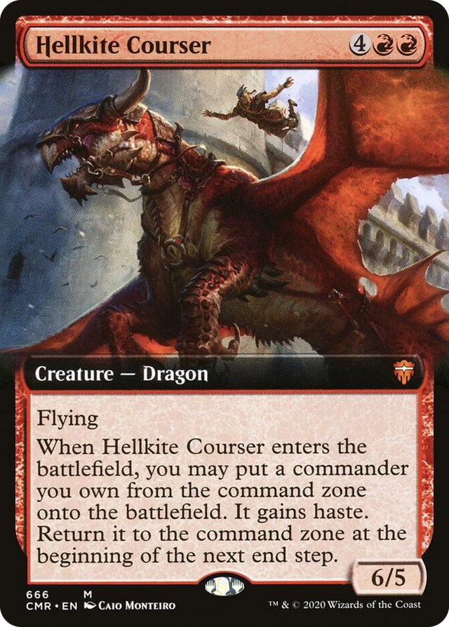 0666 Hellkite Courser (Extended Art) M Commander Legends