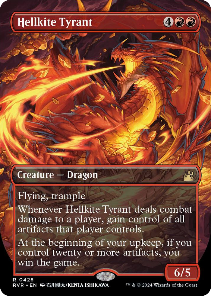 Hellkite Tyrant (Anime Borderless) #428 R - Ravnica Remastered Pokemon card