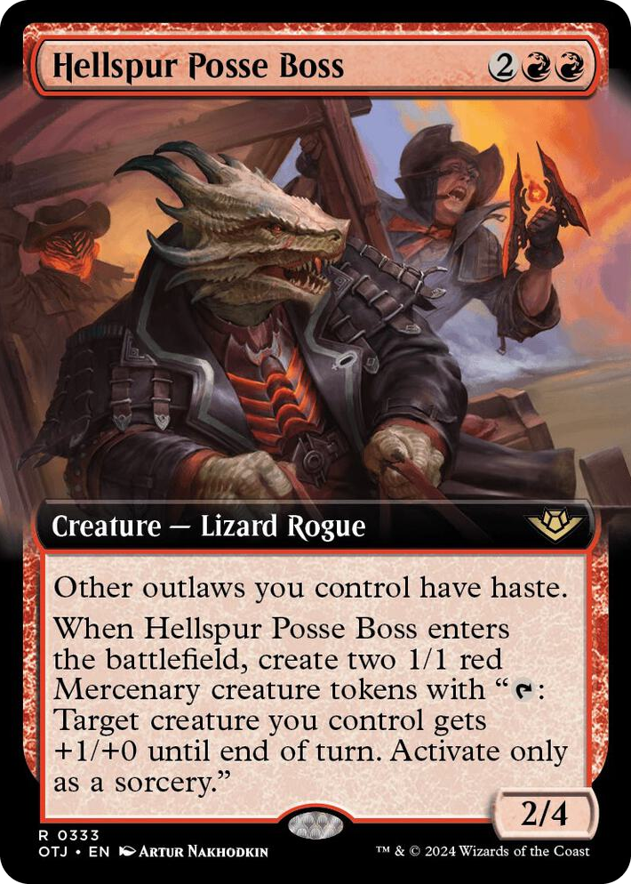 0333 Hellspur Posse Boss (Extended Art) R Outlaws of Thunder Junction