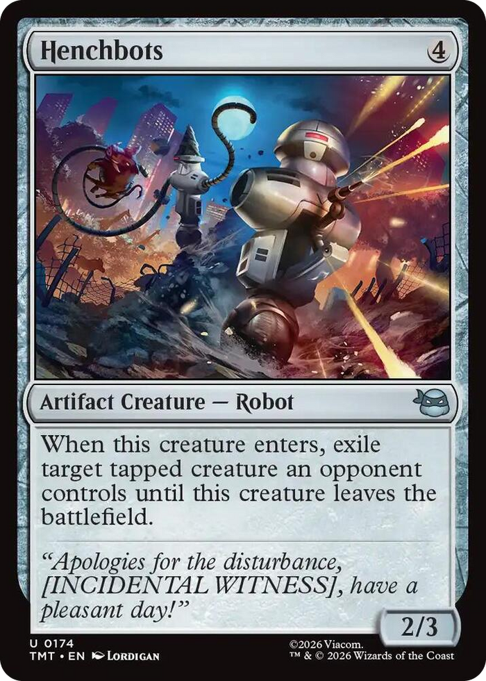 Henchbots #174 U - Teenage Mutant Ninja Turtles Pokemon card