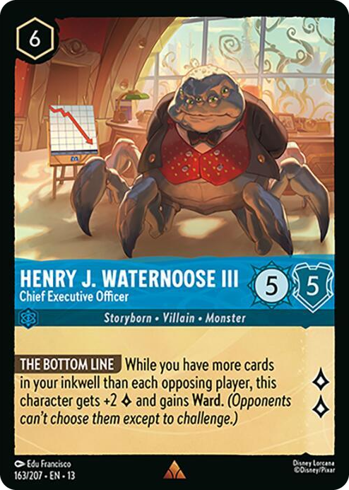 Henry J. Waternoose III - Chief Executive Officer #163 Rare - Attack of the Vine! Pokemon card