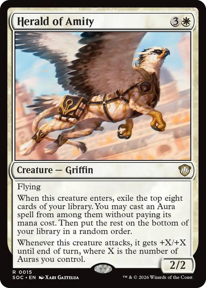 Herald of Amity #15 R - Commander: Secrets of Strixhaven Pokemon card