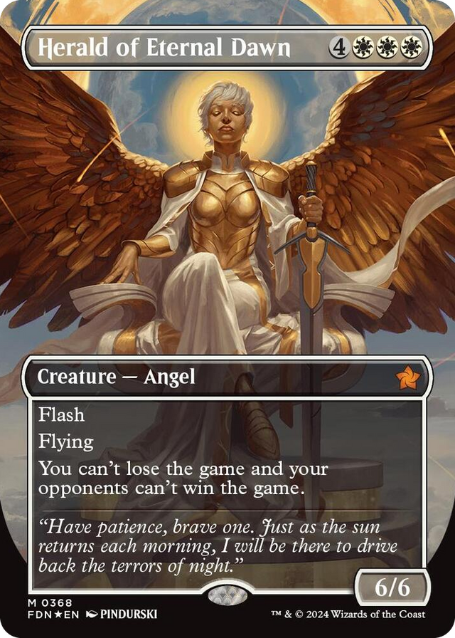 0368 Herald of Eternal Dawn (Borderless) (Mana Foil) M Foundations