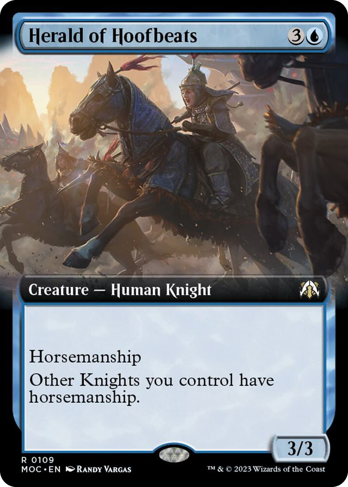0109 Herald of Hoofbeats (Extended Art) R Commander: March of the Machine