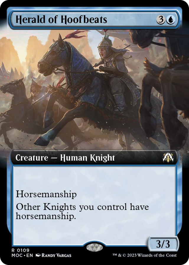 0109 Herald of Hoofbeats (Extended Art) R Commander: March of the Machine