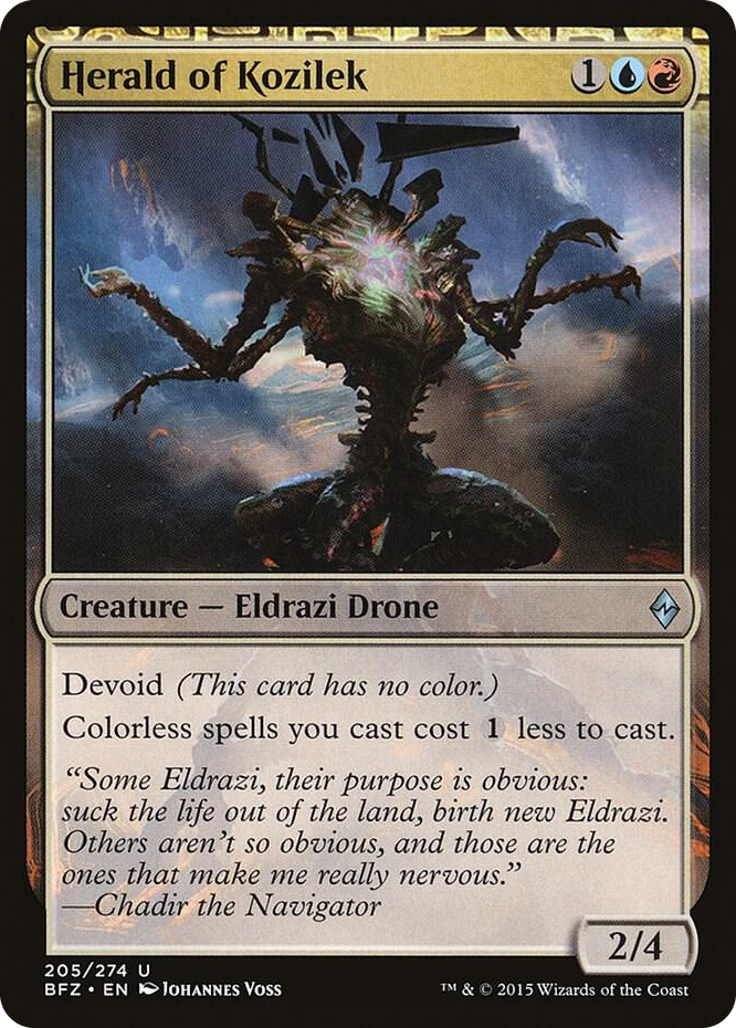 Herald of Kozilek #205 U - Battle for Zendikar Pokemon card