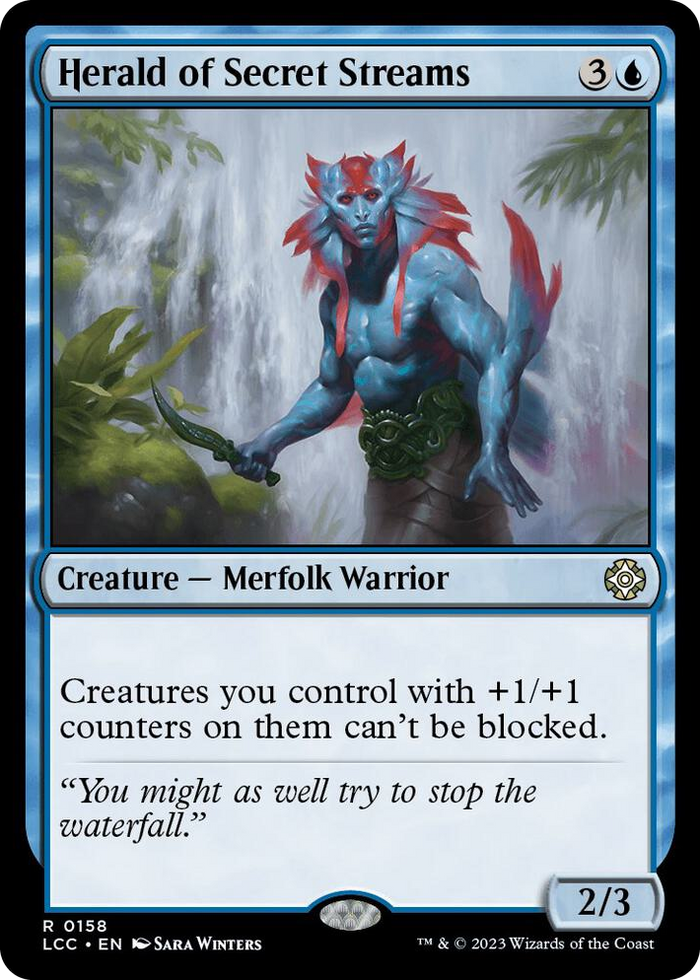 Herald of Secret Streams #158 R - Commander: The Lost Caverns of Ixalan Pokemon card