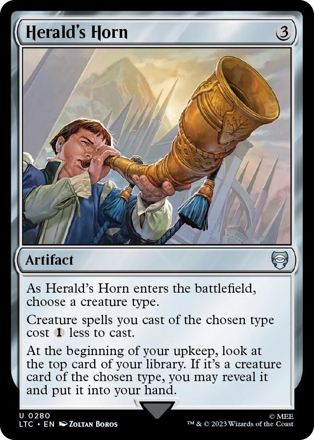 Herald's Horn #280 U - Commander: The Lord of the Rings: Tales of Middle-earth Pokemon card