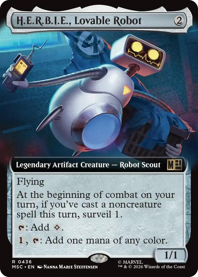 0436 H.E.R.B.I.E., Lovable Robot (Extended Art) R Commander: Marvel Super Heroes
