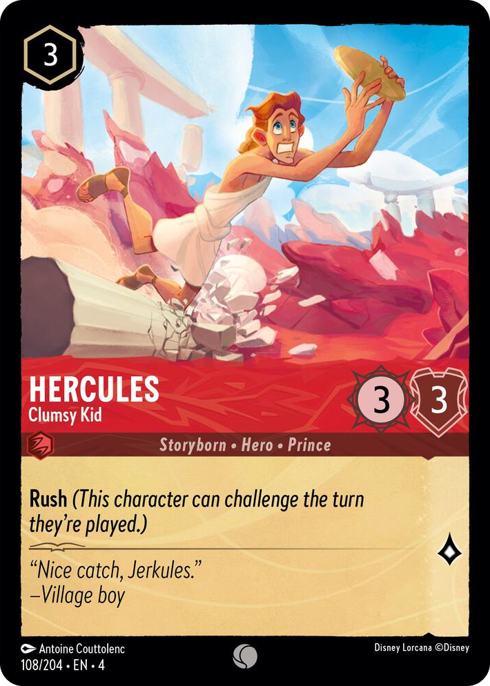 0108 Hercules - Clumsy Kid Common Ursula's Return