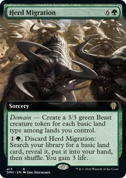 0413 Herd Migration (Extended Art) R Dominaria United