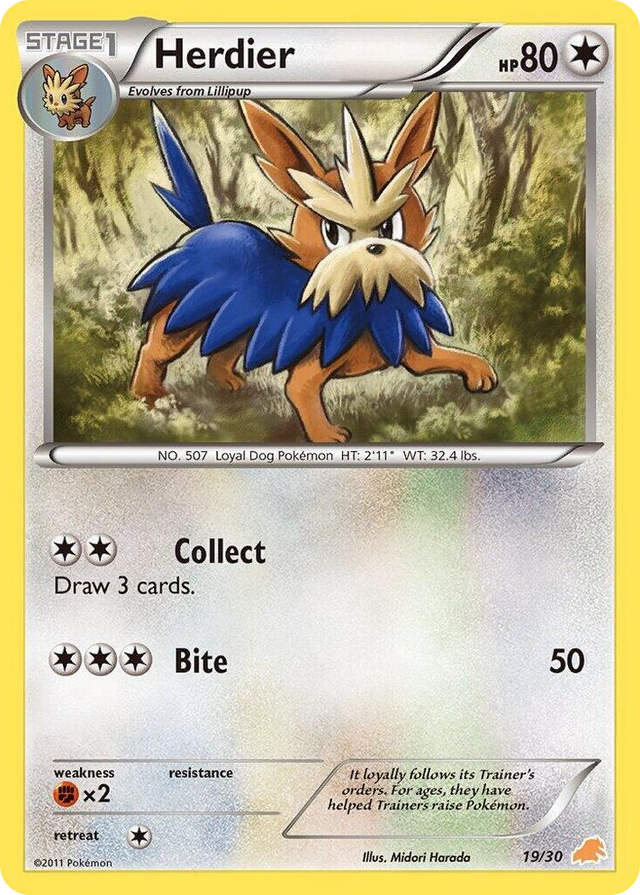 0019 Herdier Common BW Trainer Kit: Excadrill & Zoroark