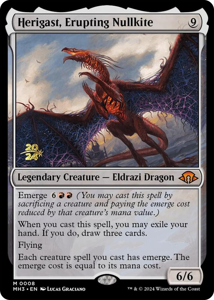0008 Herigast, Erupting Nullkite M Prerelease Cards