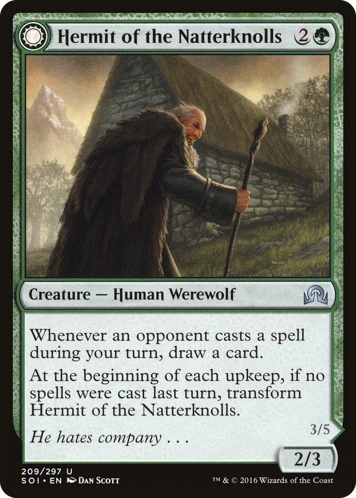 Hermit of the Natterknolls #209 U - Shadows over Innistrad Pokemon card