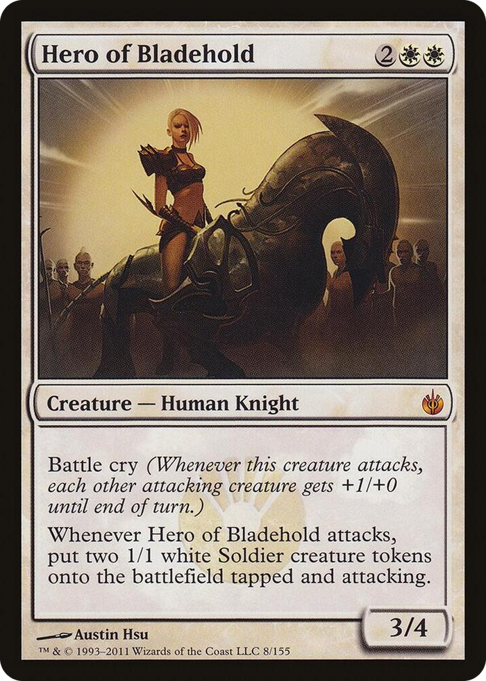 Hero of Bladehold (Mirrodin Besieged) #8 M - Oversize Cards Pokemon card