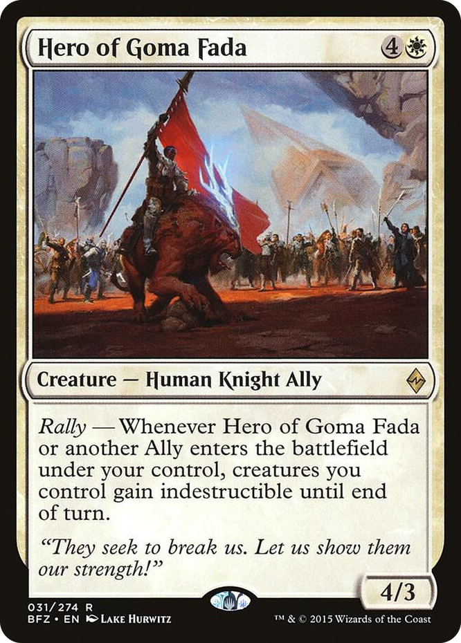 Hero of Goma Fada #31 R - Battle for Zendikar Pokemon card