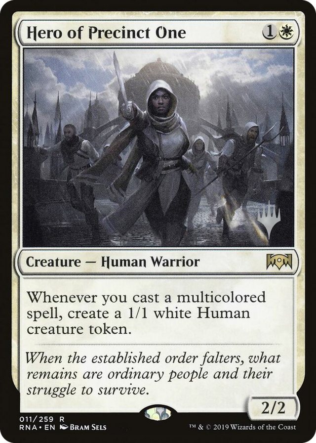 0011 Hero of Precinct One R Promo Pack: Throne of Eldraine